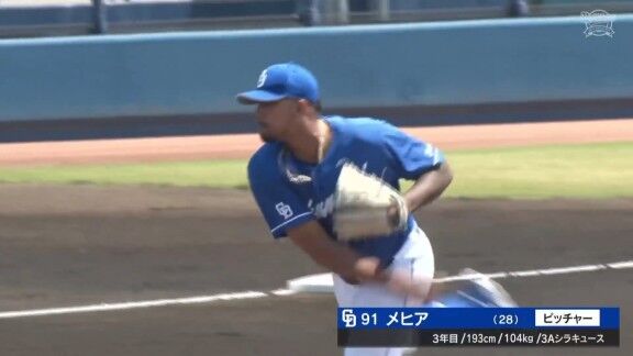 中日・メヒア、好投を見せる!!!
