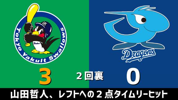 10月24日(土)　セ・リーグ公式戦「ヤクルトvs.中日」　スコア速報