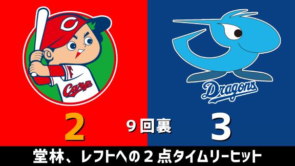 11月11日(水)　セ・リーグ最終戦「広島vs.中日」　スコア速報