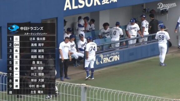 中日ドラフト2位・櫻井頼之介、1回2奪三振ピッチングで試合を締める!!!