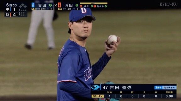 中日・吉田聖弥、リリーフとして1回2奪三振ピッチング！！！