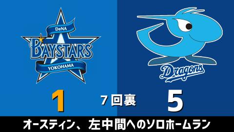 4月21日(水)　セ・リーグ公式戦「DeNAvs.中日」【試合結果、打席結果】　中日、7-1で快勝！一挙5得点の猛攻を見せる！！！