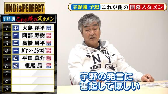 宇野勝さんが考える『俺の中日ドラゴンズ2021開幕スタメン』　ショートの選手は京田陽太選手ではなく…？【動画】