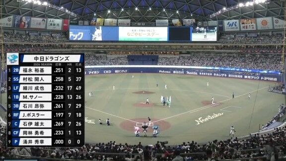 8月5日(水) セ・リーグ公式戦「中日vs.ヤクルト」 中日ドラゴンズ、スタメン発表!!!