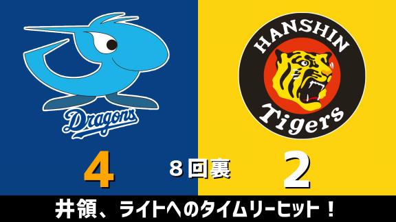 7月2日(木)　セ・リーグ公式戦「中日vs.阪神」　スコア速報