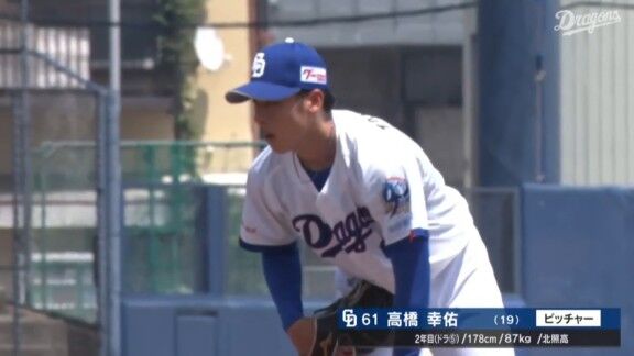 中日・高橋幸佑、今日の登板結果