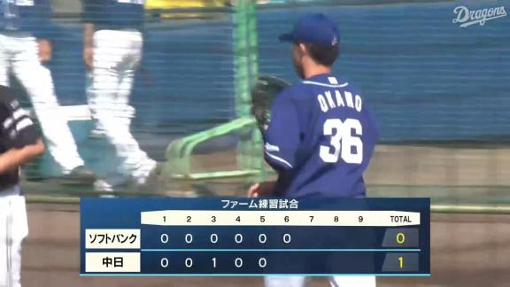 中日・岡野祐一郎投手、安定感のあるピッチングを披露する