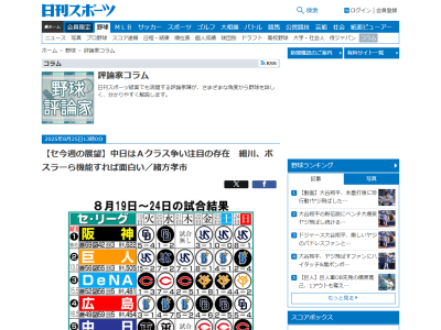 緒方孝市さん「注目点はやはり2位争い、Aクラス入りだろう。ここで特に面白いと思うのが中日の存在だ」