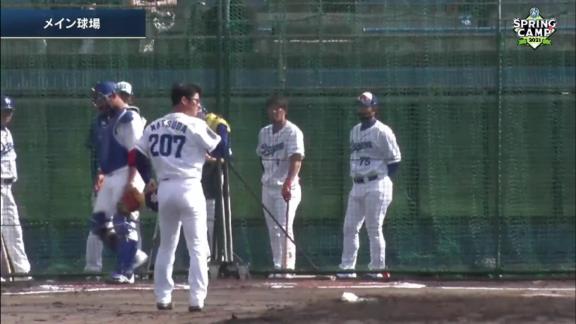 中日育成・松田亘哲投手が2軍シート打撃に登板！　石川昂弥、土田龍空、石橋康太の打者3人を無安打2奪三振に抑え込む！【シート打撃結果】