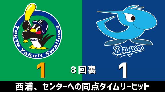 9月5日(土)　セ・リーグ公式戦「ヤクルトvs.中日」　スコア速報