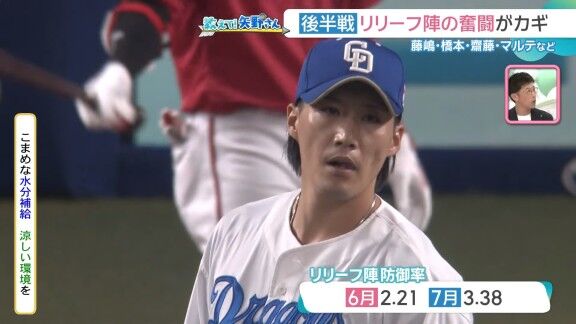 矢野燿大さんが名前を挙げた中日ドラゴンズ後半戦のキーマン【動画】