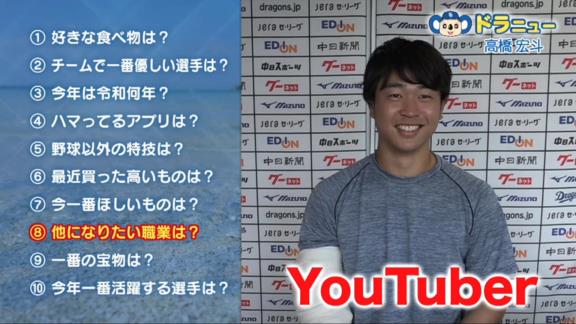 Q.今年一番活躍する選手は？　中日・高橋宏斗投手「僕です」