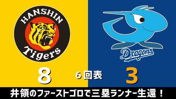 7月18日(土)　セ・リーグ公式戦「阪神vs.中日」　スコア速報