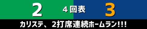 9月20日(水)　セ・リーグ公式戦「ヤクルトvs.中日」【試合結果、打席結果】　中日、5-6で敗戦…　3点リードで終盤を迎えるも逆転を許しサヨナラ負け…