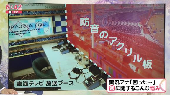 ナゴヤドームが実況筒抜け防止へ　東海テレビ放送ブースはアクリル板を設置して対策