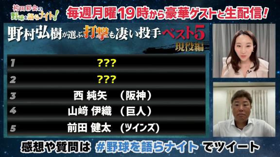 野村弘樹さんが選ぶ『打撃も凄い投手ベスト5 現役編』　上位にランクインした投手は…？