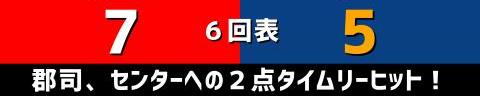 6月26日(土)　セ・リーグ公式戦「広島vs.中日」【試合結果、打席結果】　中日、5-11で敗戦…　投手陣が11失点と打ち込まれる…