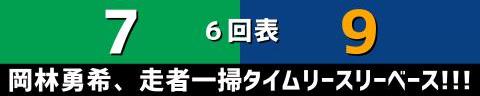 9月21日(木)　セ・リーグ公式戦「ヤクルトvs.中日」【全打席結果速報】　大島洋平、木下拓哉、小笠原慎之介らが出場！！！