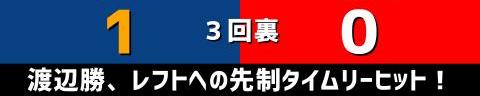 8月17日(火)　セ・リーグ公式戦「中日vs.広島」【試合結果、打席結果】　中日、3-0で勝利！　前半戦から続いていた連敗を6で止める！！！