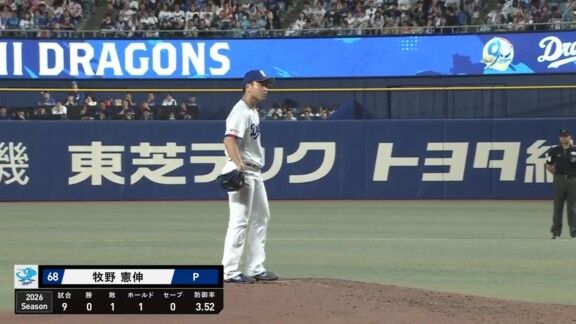 中日育成ドラフト1位・牧野憲伸が好投を見せる