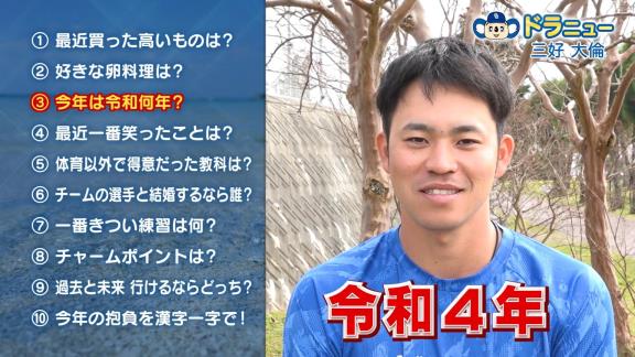 中日・三好大倫、前髪が燃える