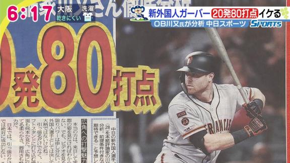 川又米利さん「中日新助っ人・ガーバーは20本塁打、80打点を期待できる」