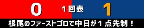 7月12日(月)　セ・リーグ公式戦「広島vs.中日」【試合結果、打席結果】　中日、2-6で敗戦…　先制するも直後に逆転を許し連勝は3でストップ…