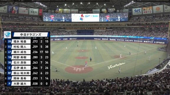 8月11日(火)　セ・リーグ公式戦「中日vs.DeNA」　中日ドラゴンズ、スタメン発表！！！