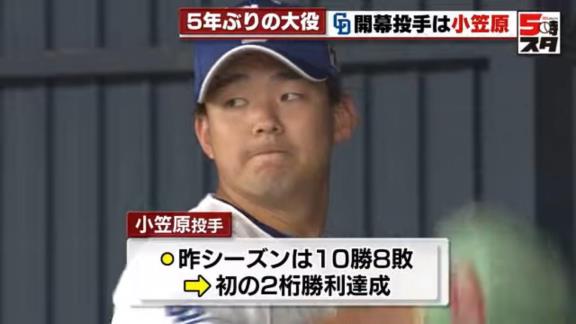 中日・小笠原慎之介投手、“正式に”開幕投手に決定する