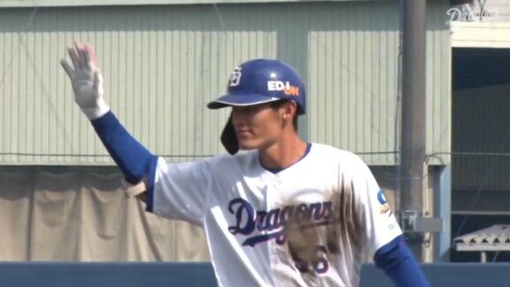 中日ドラフト5位・新保茉良が2打数2安打マルチヒット