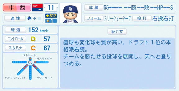 中日ドラフト1位・中西聖輝、『パワプロ2026』9月10日(木)アップデートでの選手能力査定は…？