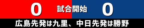 9月9日(木)　セ・リーグ公式戦「広島vs.中日」【試合結果、打席結果】　中日、5-12で敗戦…　一時は同点に追いつくも中盤以降突き放される…