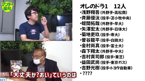 “流しのブルペンキャッチャー”安倍昌彦さんが名前を挙げたプロ野球ドラフト1位候補11人【動画】