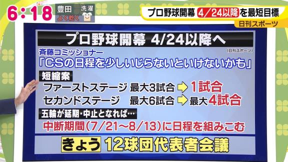 プロ野球、開幕は4・24以降か