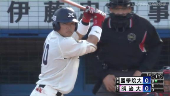 中日ドラフト2位・村松開人、今日もヒット！！！　レフトへのヒットで先頭打者出塁！！！