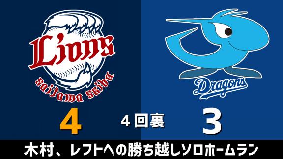 6月6日(土)　練習試合「西武vs.中日」　スコア速報