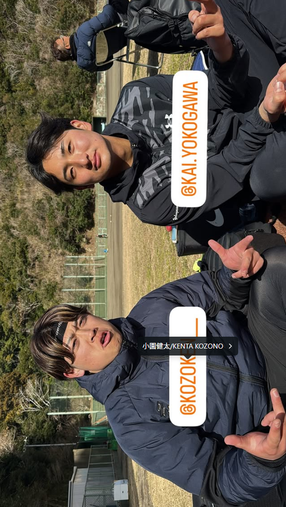 中日・草加勝、合同自主トレ参加者の写真を投稿する