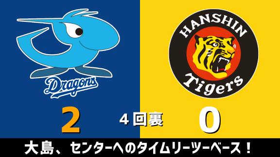 10月15日(木)　セ・リーグ公式戦「中日vs.阪神」　スコア速報