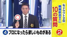 中日ドラ1・ブライト健太「外では服着ます、捕まっちゃうので（笑）」　ドラ2・鵜飼航丞「（笑）」