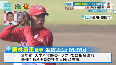 広島ドラフト1位・栗林良吏投手「（中日ドラゴンズとの戦いは）全力で行かせてもらいま～す！！！（笑）」