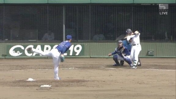 中日・石橋康太、打球直撃で途中交代…