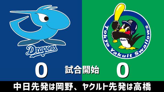 7月9日(木)　セ・リーグ公式戦「中日vs.ヤクルト」　スコア速報