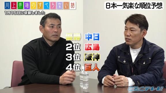 川上憲伸さんと井端弘和さん、『日本一気楽な順位予想』をする