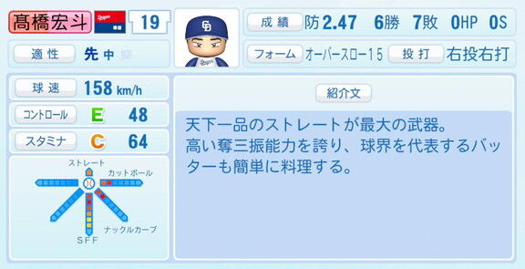 『パワプロ2023』が11月30日(木)にシーズン終了アップデート！！！　中日・高橋宏斗、変化球などが強化される