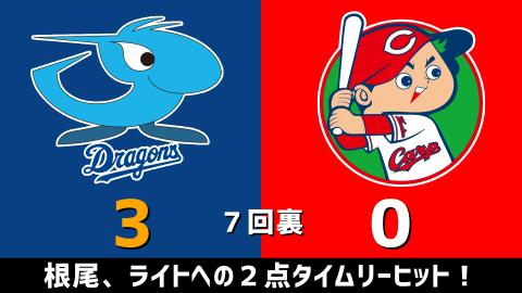 4月17日(土)　セ・リーグ公式戦「中日vs.広島」【試合結果、打席結果】　中日、5-0で快勝！連敗を4で止める！！！