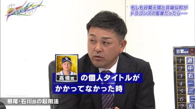 谷繁元信さん「セカンド高橋周平、サード石川昂弥、センター根尾昂」