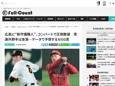 中日・岡林勇希がここまで記録しているセンター守備指標・UZRは…