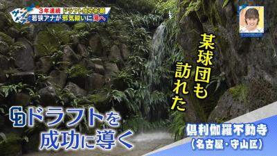 今年のドラフトでCBC・若狭敬一アナよりも先に滝行をした中日以外の他球団がいた！？　住職「スカウト部長さん、球団社長さん、監督さんが若狭さんと同じように滝に打たれましたよ」