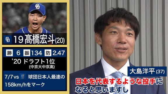 中日選手が選ぶNEXTブレイク選手　大野雄大と柳裕也の2人は同じ巨人投手、高橋宏斗は西武内野手、木下拓哉と岡林勇希と大島洋平は若竜の名前を挙げる【動画】