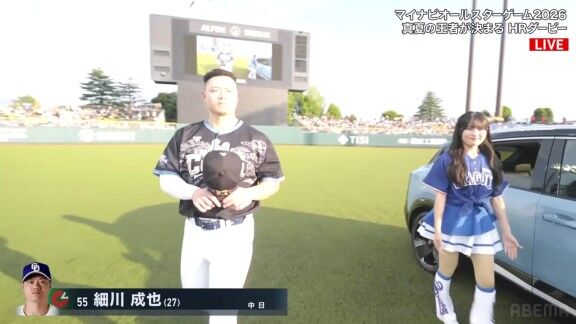 ホームランダービー優勝の中日・細川成也がコメント